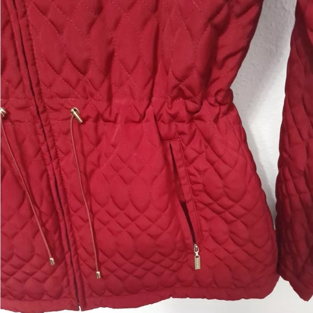 Ellen Tracy Mid Length Jacket Ruby Red - image 5